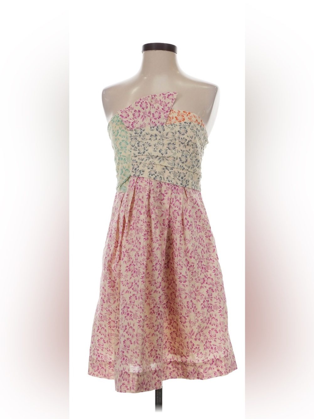 See By Chloe Pastel Floral Strapless women’s Dress Size 6